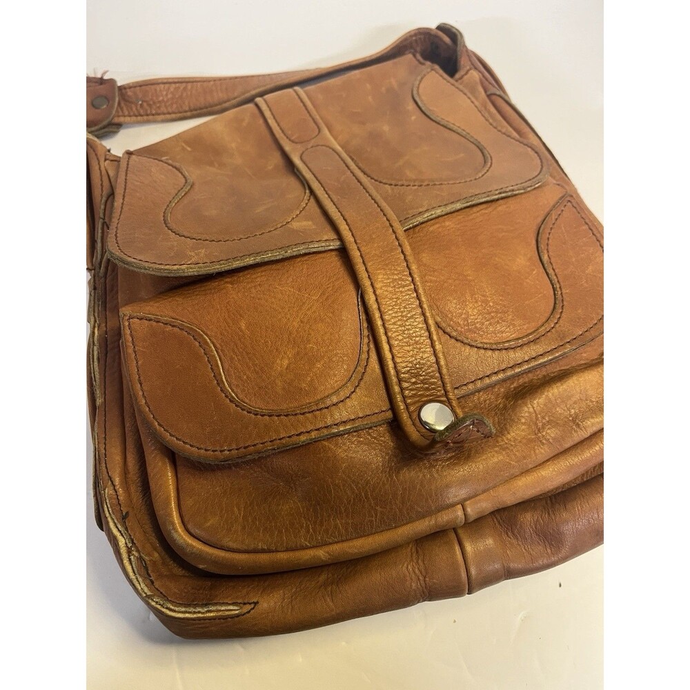Vintage Rolf’s Of Colorado Leather Bag Lg Crossbody 70’s Boho Style